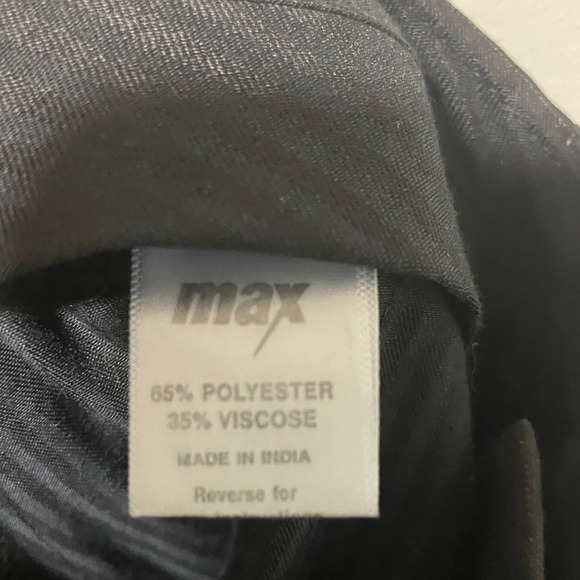 Max Black Striped Dress Pants, Size 32 - Picture 7 of 8